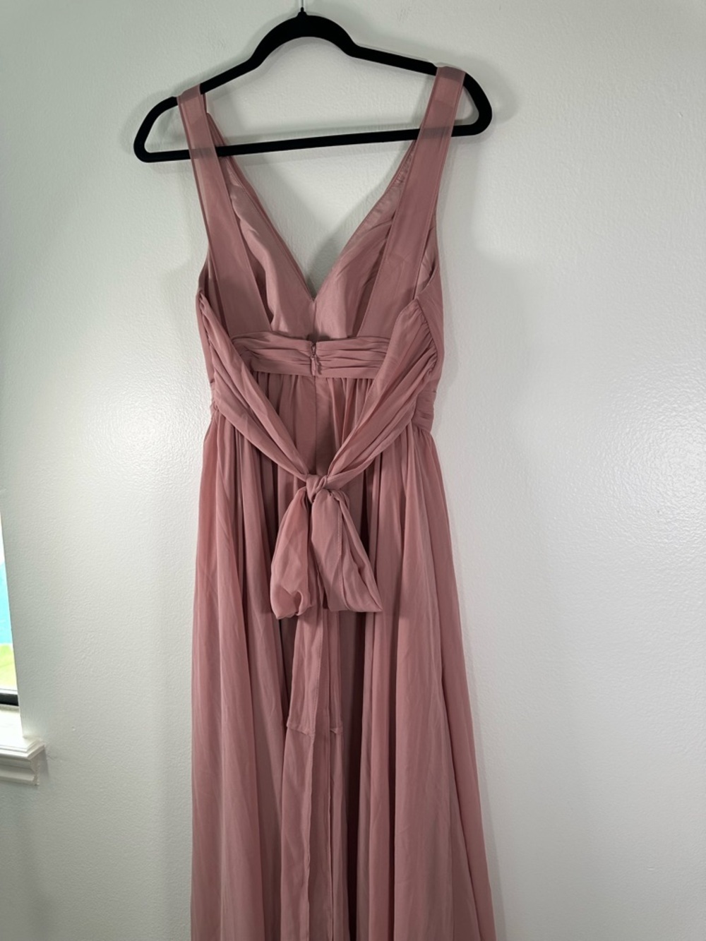 Azazie Kora Dress A6 Dusty Rose Chiffon Bridesmaid A-Line Formal Wedding - Picture 11 of 15